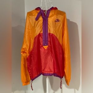 Nike windbreaker track jacket pullover running wind retro vintage hoodie 1/4 zip